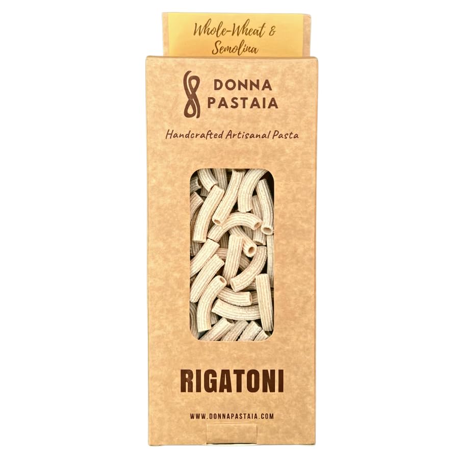 Donna Pastaia Artisanal Pasta | Wholewheat Rigatoni Pasta | No Maida, No Salt, No Preservatives | Proudly Made in India