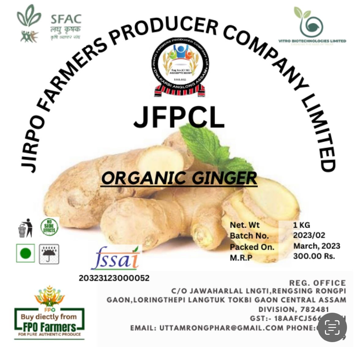 Organic Raw Ginger
