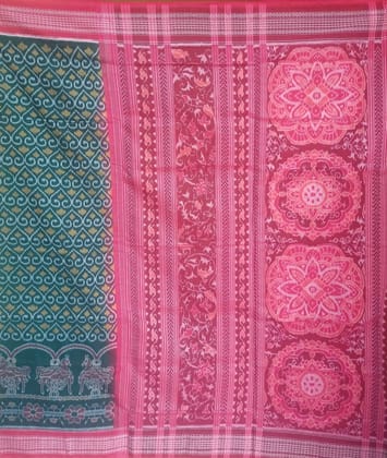 Traditional Handloom Sambalpuri Saree Flower Body
