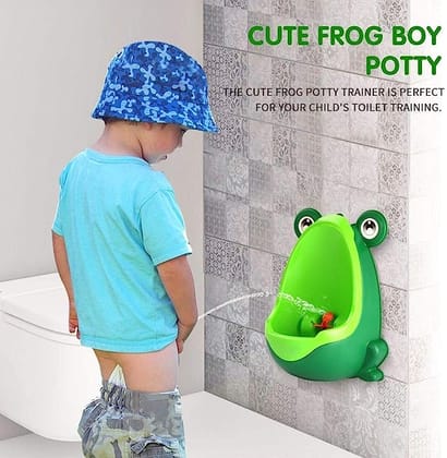 URBAN CREW Frog Children Kids Urinal Potty Removable Toilet Trainer Bathroom Baby Toilet Training Kids Potty Pee Trainer Urine for Boys with Funny Aiming Target (Multicolor)