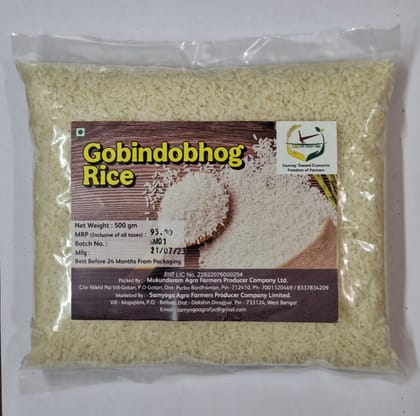 Gobindobhog Rice - 500gm - Premium Quality Aromatic Rice