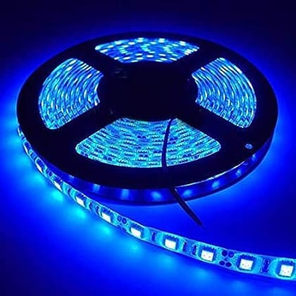 DAYBETTER� 4 Meter 2835 Cove Non Waterproof LED Strip Fall Ceiling Light for Diwali,Chritmas Decoration with Adaptor/Driver (Blue,60 Led/Meter) | VD-M-8
