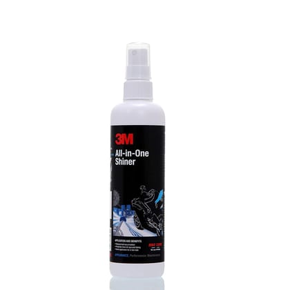 3M All-in-One Shiner (250 ml) | Restore shine on plastic & leather parts on Bikes | Reduce Dust accumulation