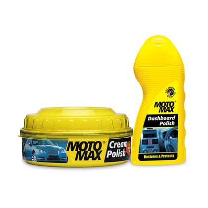 Motomax Mini Kit 3 Protecting and Shine - Cream Polish 230 g, Dashboard Polish 100 ml