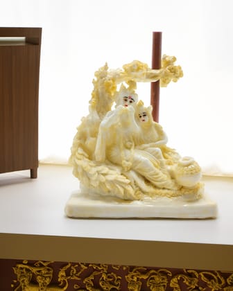 ZURU BUNCH 25cm Radha Krishna with tree Statue Idol Showpiece Decoration Items for Home Decor Living Room Pooja Room Bedroom Office Gifts for Family and Friends