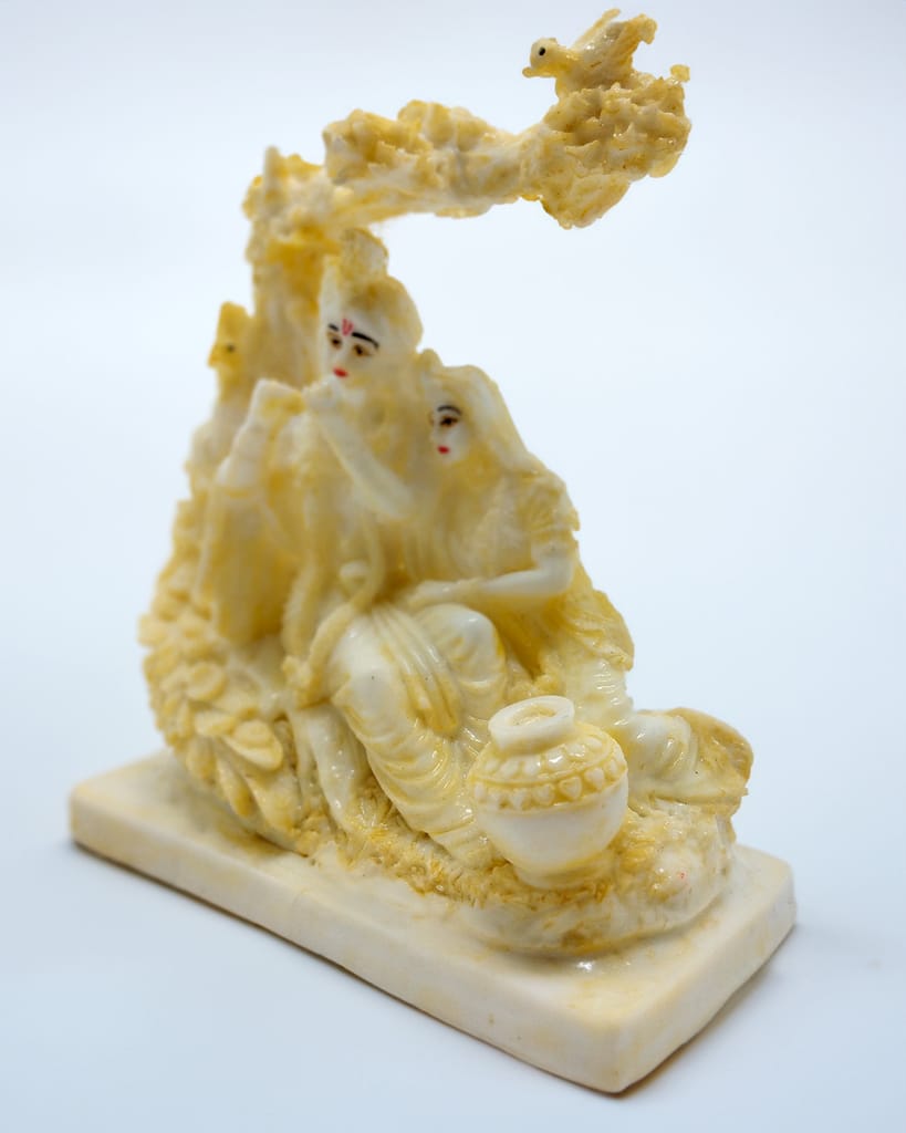 ZURU BUNCH 25cm Radha Krishna with tree Statue Idol Showpiece Decoration Items for Home Decor Living Room Pooja Room Bedroom Office Gifts for Family and Friends