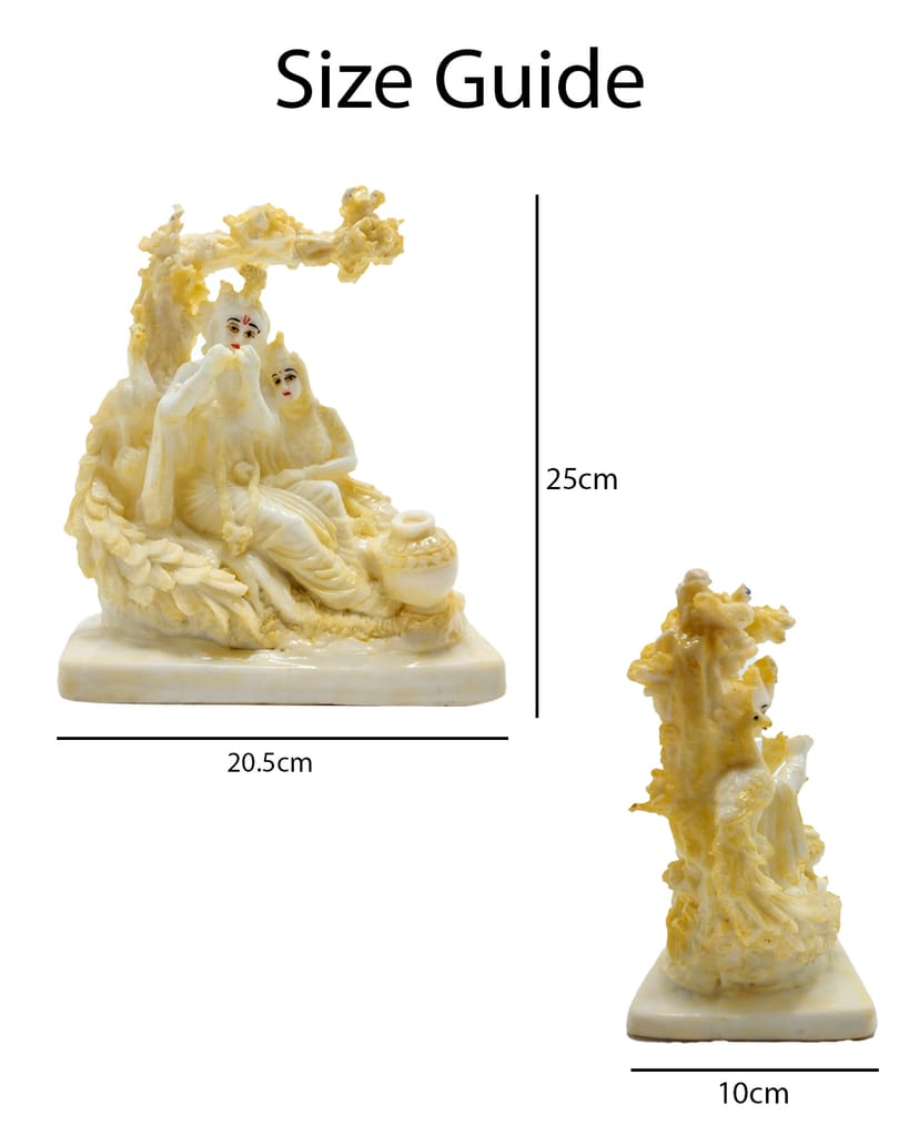 ZURU BUNCH 25cm Radha Krishna with tree Statue Idol Showpiece Decoration Items for Home Decor Living Room Pooja Room Bedroom Office Gifts for Family and Friends