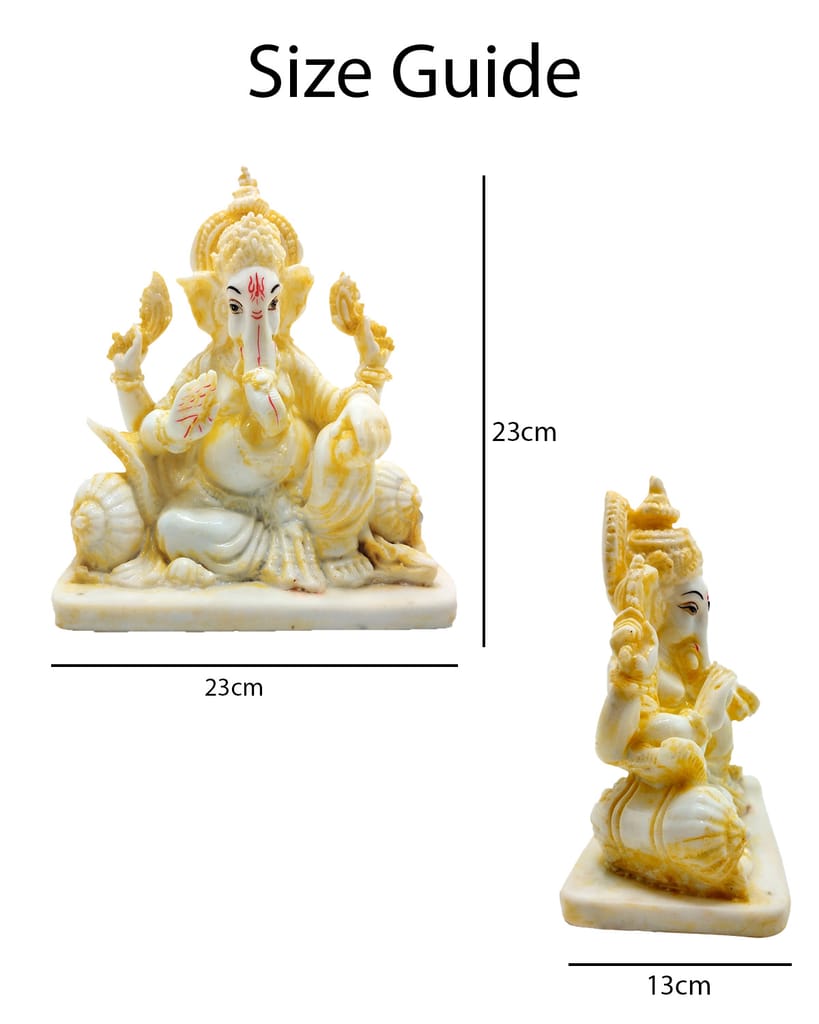 ZURU BUNCH 23cm Ganesh with tree Statue Idol Showpiece Decoration Items for Home Decor Living Room Pooja Room Bedroom Office Gifts for Family and Friends