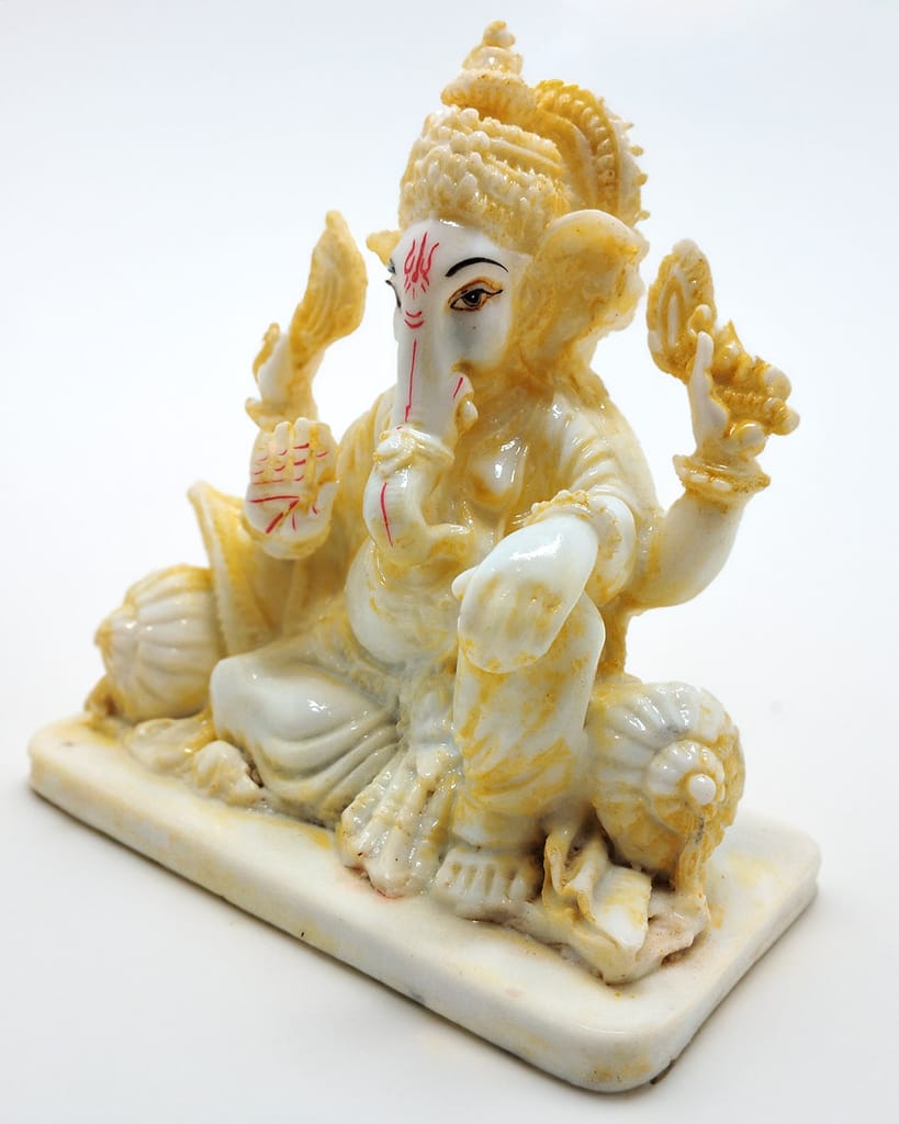 ZURU BUNCH 23cm Ganesh with tree Statue Idol Showpiece Decoration Items for Home Decor Living Room Pooja Room Bedroom Office Gifts for Family and Friends