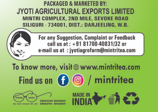 Premium English Orthodox Black Tea from the foothills of Darjeeling | Smooth Sunkissed | Jyoti Agro Farm (200g) | 150 to 200 cups approx | First Flush | Gourmet Whole Leaf Tea by MINTRI TEA