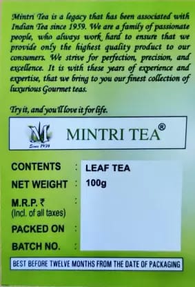 Super Combo- Jyoti Chai 500g, BlackGold Legacy Premium Chai 250g, Natural Green Tea 100g, Smooth Sunkissed Black Orthodox Tea 100g | Mintri Tea 950 g Variety Combo