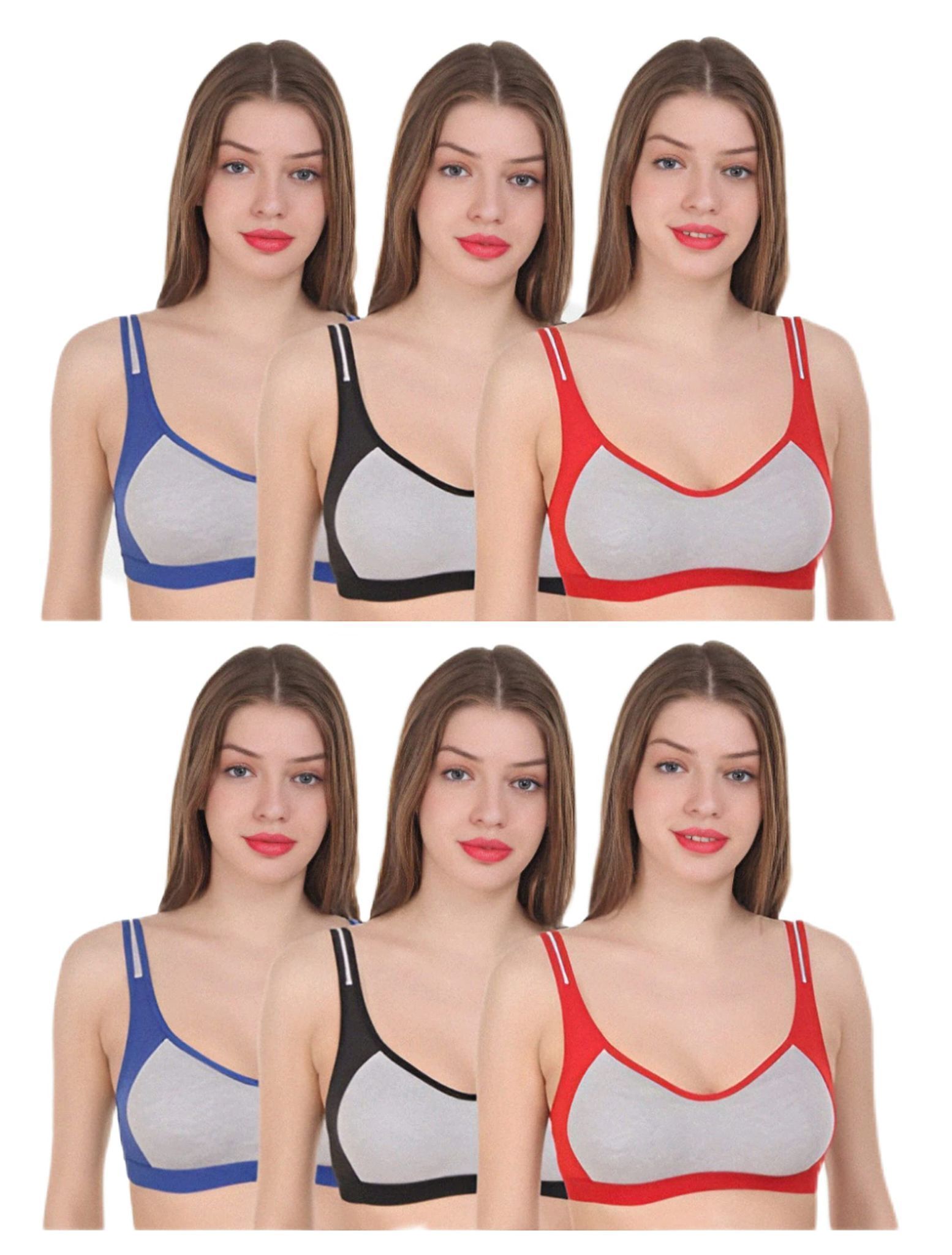 FASHION BONES Cotton Bra with Broad Straps for Heavy Bust Women