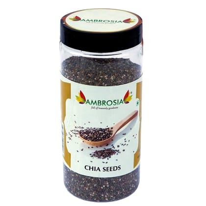 Ambrosia Raw Unroasted Chia Seeds 250g | Chia Seed for Weight Loss Omega 3| Fibre (Pack of 1)