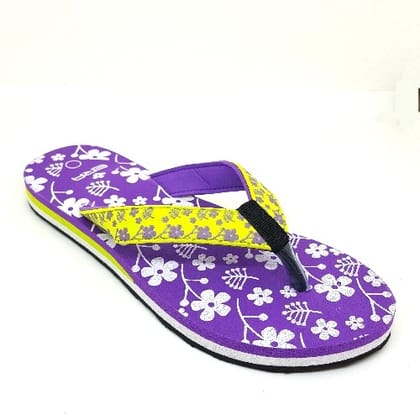 ERA Women's and Girls Casual Flip-Flop Slippers Comfortable Indoor & Outdoor Footwear (Purple)