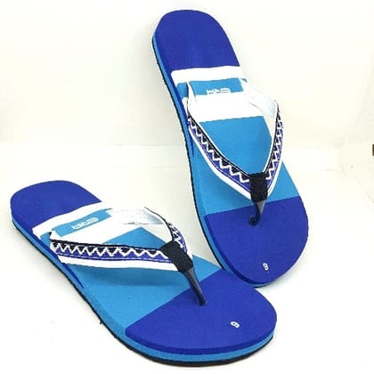 ERA Women's Casual Flip-Flop Slippers Comfortable Indoor and Outdoor Footwear E 15R Blue