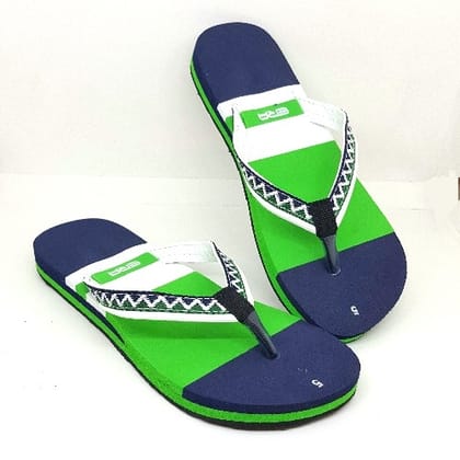 ERA Women's Casual Flip-Flop Slippers Comfortable Indoor and Outdoor Footwear E 15R Green