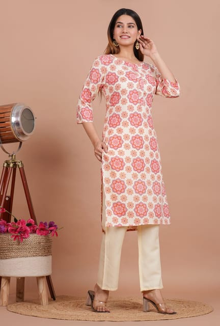 Rayon Pink Plain Kurti Pant Set, For Ladies, Size: Medium at Rs 699/set in  Jaipur