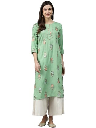 Nesara Cotton Printed Straight Women's Kurti