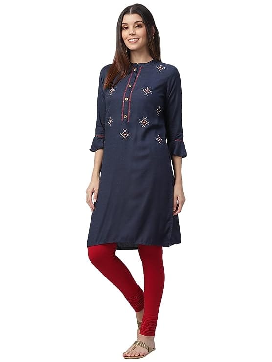 Nesara Embroidered Rayon Dobby Women's Kurta