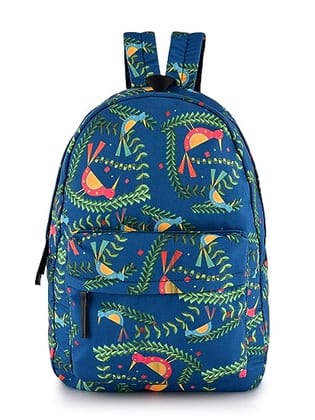 Lychee bags Women canvas Dark Blue Backpack