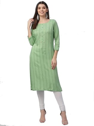 Nesara Printed & Handwork Rayon Women's Kurta