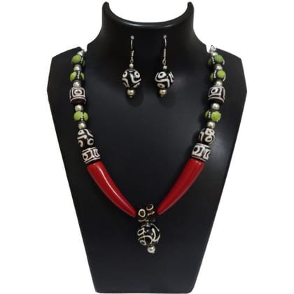 CHEMICAL & KASMIRI BEADED FANCY PENDENT NECKLACE
