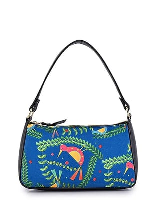 Lychee bags Women Canvas Shoulder Bag (BLUE)