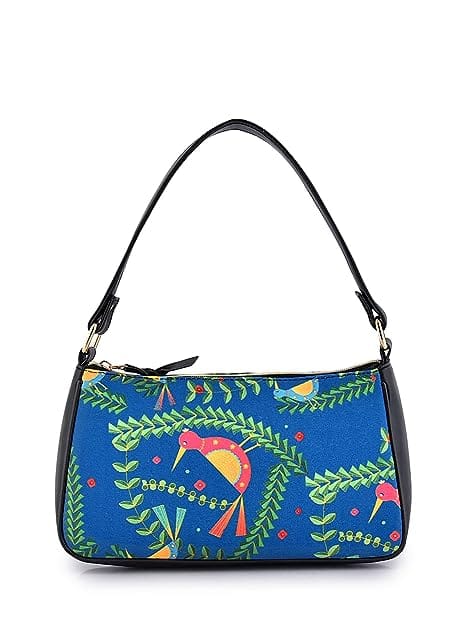 Lychee bags Women Canvas Shoulder Bag (BLUE)