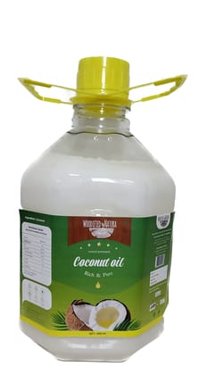 Woodified Natura Organic Wood Pressed Natural Coconut Oil Pure Cold Pressed Edibile Narial ka Tel (3 LTR)