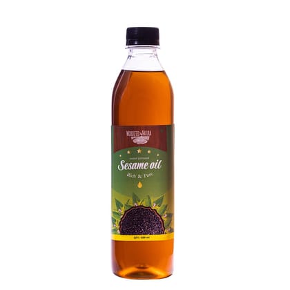 Woodified Natura Cold Press Black Sesame Oil, Wood Pressed Natural Chemical-Free for Cooking (500ML)