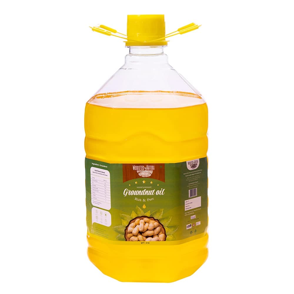 Woodified Natura Pure Cold Wood Pressed Groundnut Oil (5 LTR)