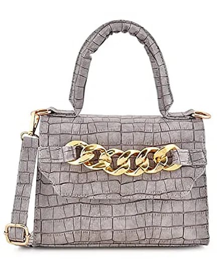 Lychee bags Women Pu Sling Bag Grey - Handbags | Buy online on ZillyBuy