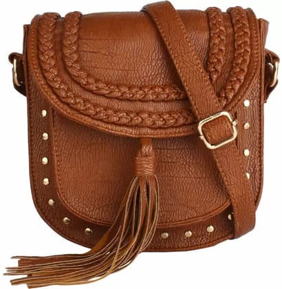 Lychee bags Women Brown Sling Bag