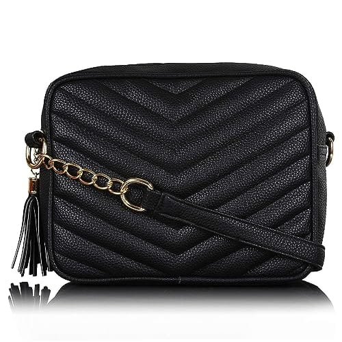 Lychee Bags Women Pu Quilted Black Sling Bag - Handbags | Buy online on ZillyBuy