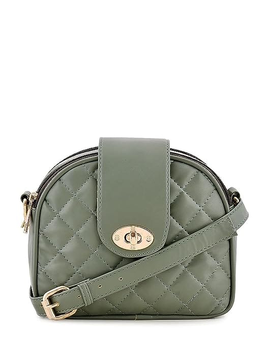 Lychee bags Women Pu Quilted Green Sling Bag ( green ) - Handbags | Buy online on ZillyBuy