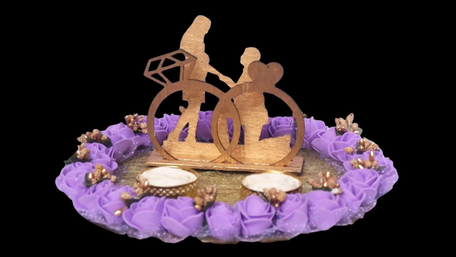 Buy Creative Handicraft Engagement Ring Platter,Ring Platter,Decorative  Tray,Handmade Rose Plate,Ring Ceremony,Rakhi Plate,nikkah Plate Mirror,New  Designs (Wood) Online at Low Prices in India - Amazon.in