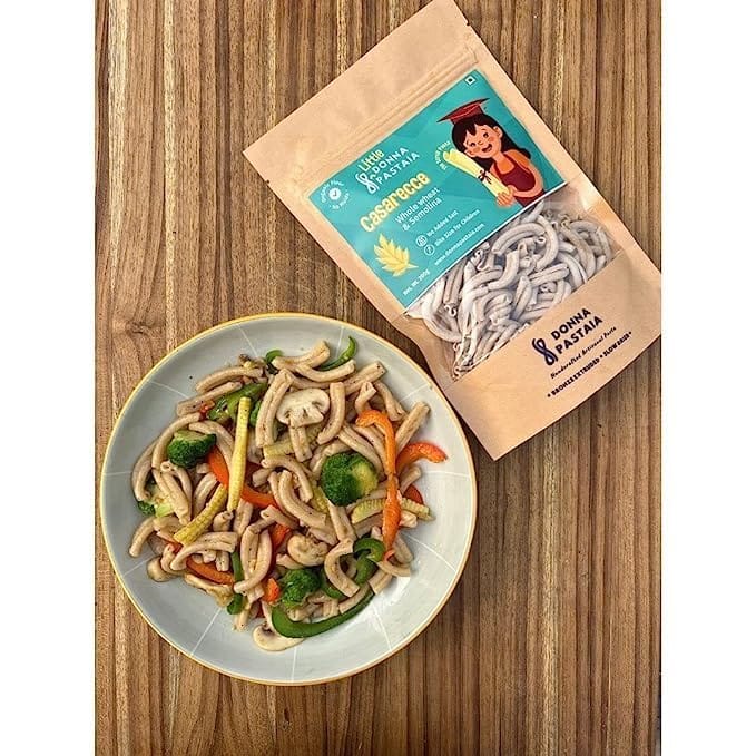 Donna Pastaia Artisanal Kids Wholewheat and Semolina Casarecce Mini Pasta | Kids Range in Fun Shapes