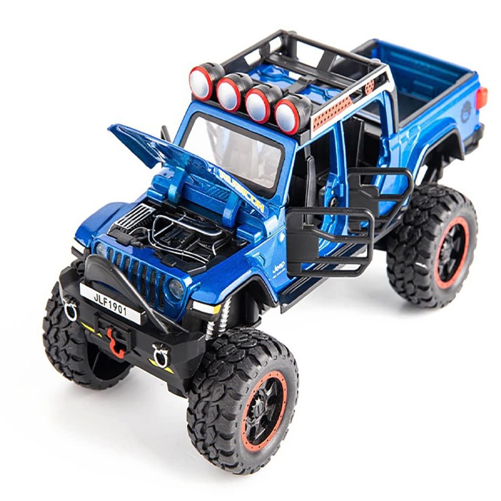 KTRS ENTERPRISE 1:32 Scale Die-Cast Rubicon Off-Road Jeep Car with 4 Openable Doors Music,Pull Back Action & Glowing Head & Tail Lights - Toys and Games | Buy online on ZillyBuy