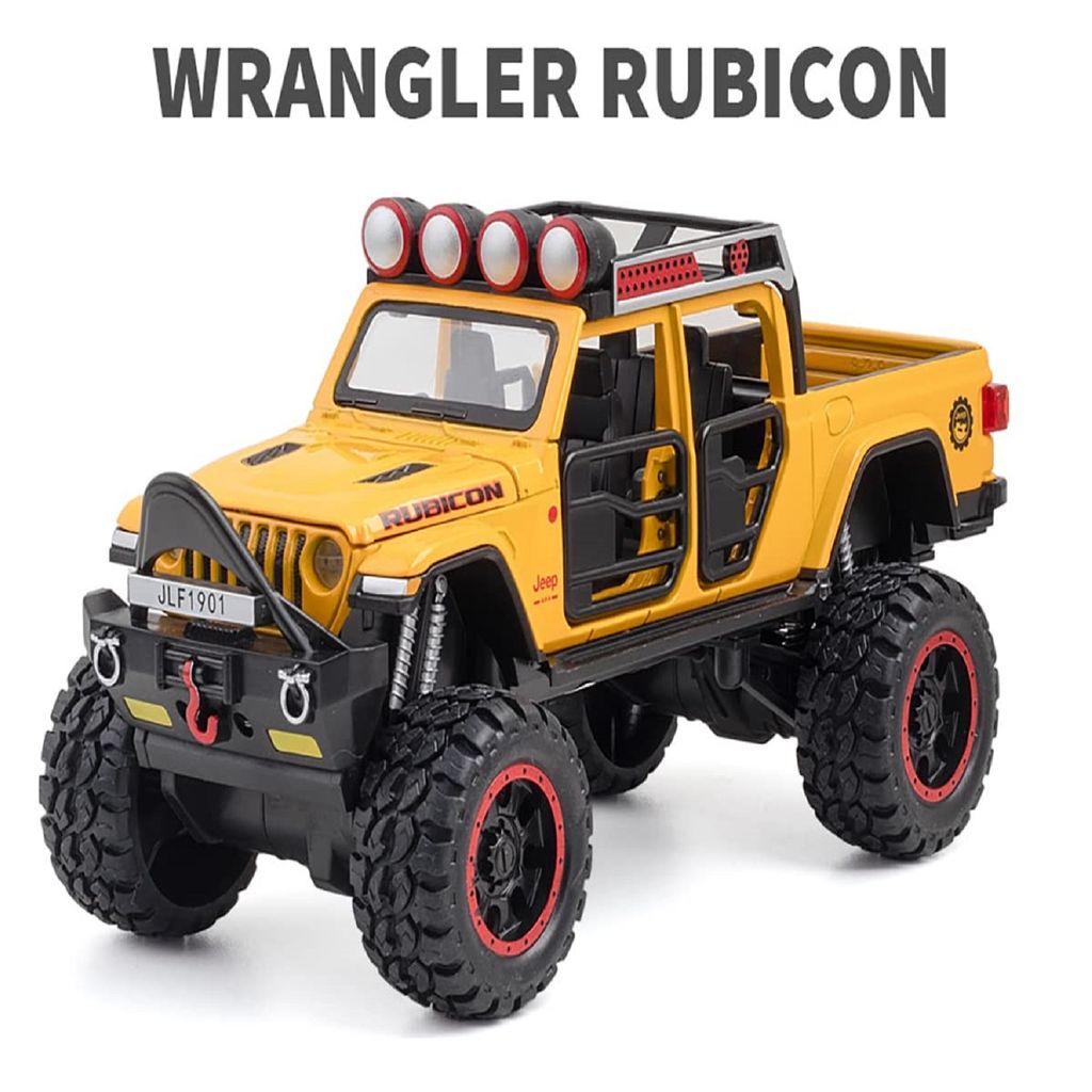 KTRS ENTERPRISE 1:32 Scale Die-Cast Rubicon Off-Road Jeep Car with 4 Openable Doors Music,Pull Back Action & Glowing Head & Tail Lights - Toys and Games | Buy online on ZillyBuy