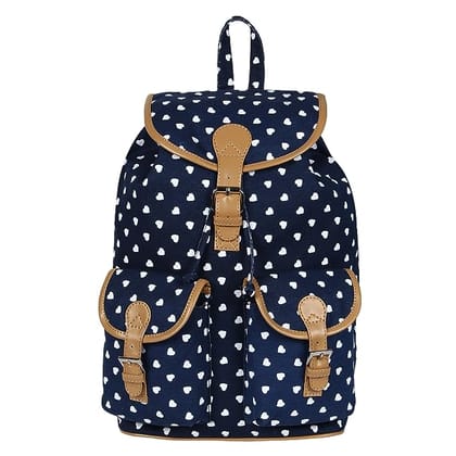 Lychee bags Women's Blue Canvas Lucy Backpack