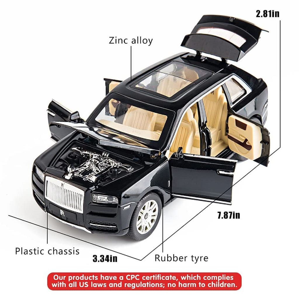 KTRS ENTERPRISE 1:32 Rolls Royce Cullinan Diecast Metal Pullback Toy car with Openable Doors & Light, Music Boys Gifts Toys for Kids - Multicolor - Toys and Games | Buy online on ZillyBuy