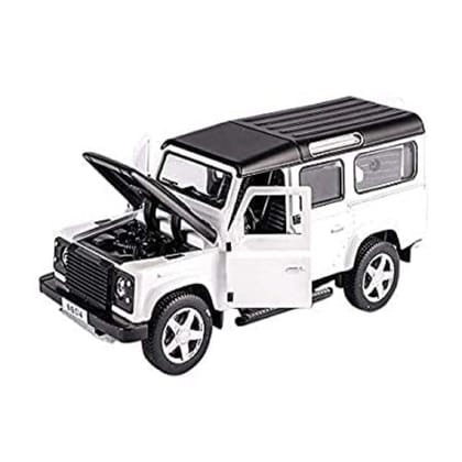 KTRS ENTERPRISE 1:32 Diecast Metal Pullback Toy car with Openable Doors & Light, Music Boys car for Kids Best Toys Gifts Toys for Kids 3 Years Boys Girls. (Land Rover Defender)