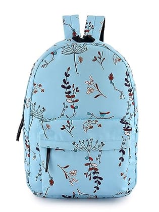 Lychee bags women canvas Blue Leaves Backpack
