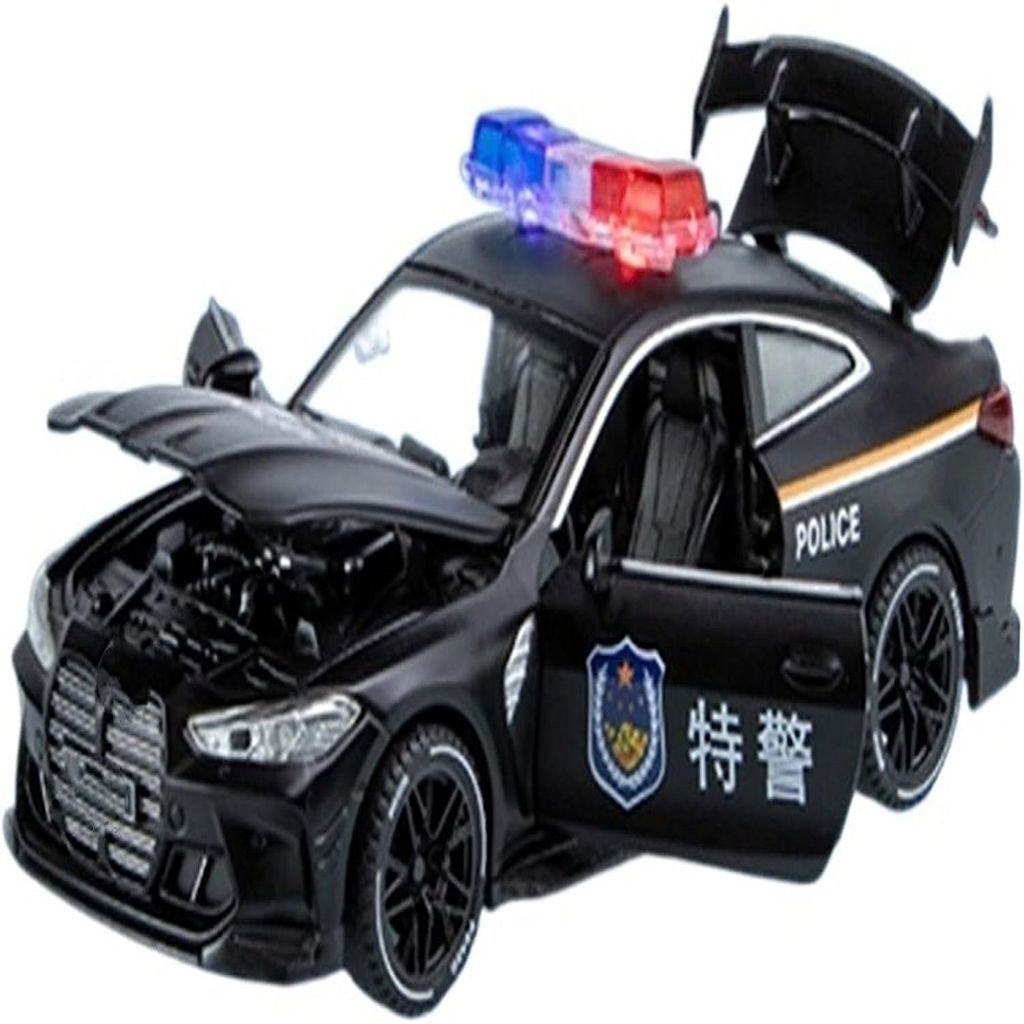 KTRS ENTERPRISE 1/32 For BMW M4 Police Car Model Toy Cast Alloy Metal Body With Sound And Light Pull Back - Toys and Games | Buy online on ZillyBuy