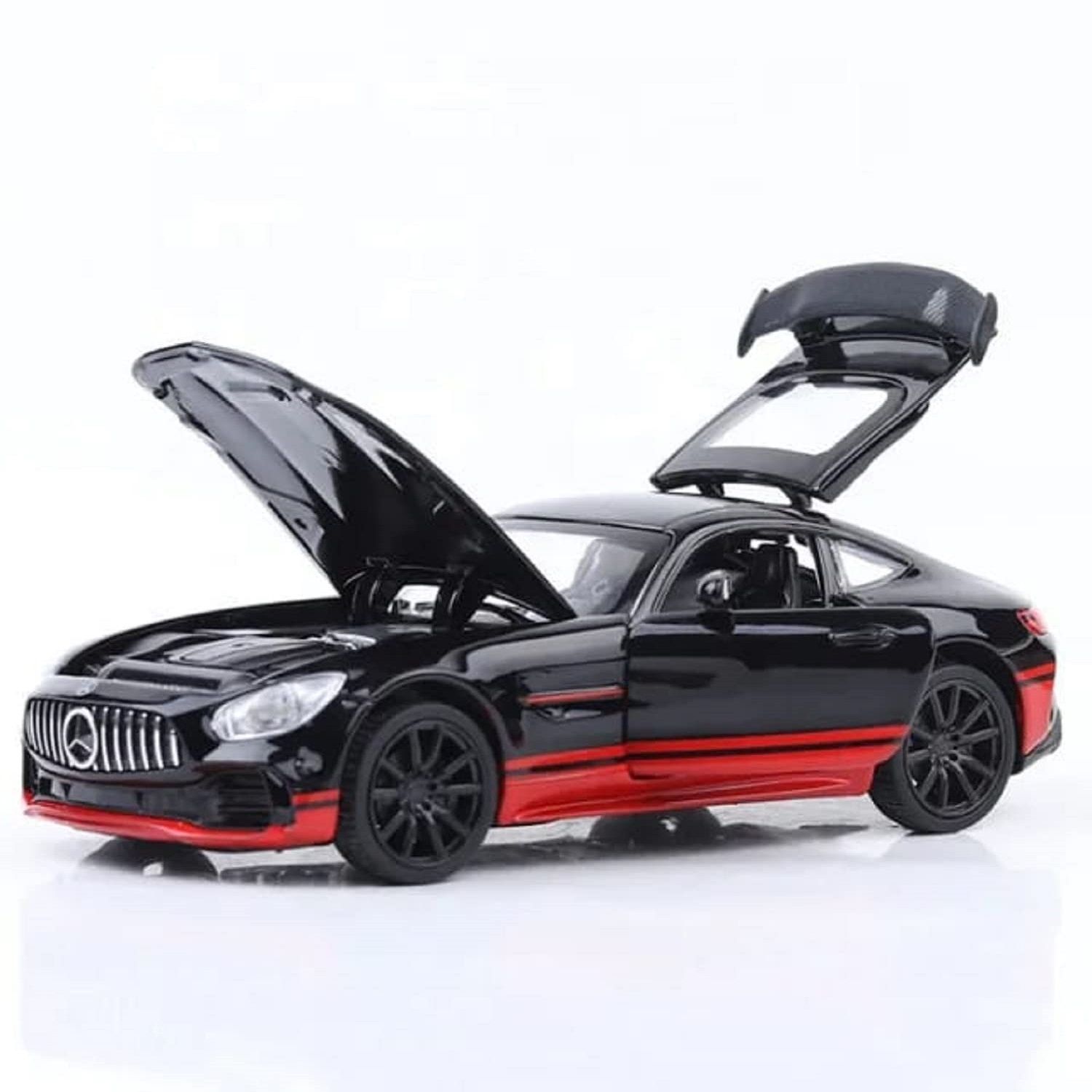 KTRS ENTERPRISE 1:32 Exclusive AMG GTR Die Cast Metal car | Alloy Metal Pull Back Die-cast Metal Cars Toys for Kids with Openable Door & Light | Kids' Play Cars & Race Cars Scaled Model Vehicles (1:32 AMG GTR)