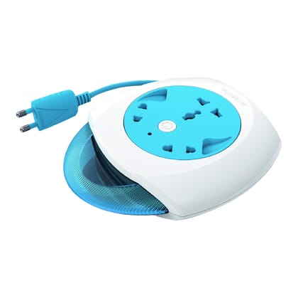 Anchor by Panasonic 5224 6A Flexi Cord 2 Pin 4 Mtr Universal Socket With Indicator (Blue & White)