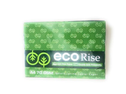 Eco Rise Printing Copy A4 Size JK Paper ECO TREE FRIENDLY, 70 GSM, 500 SHEETS, Office School Drawing White Jam Free Paper