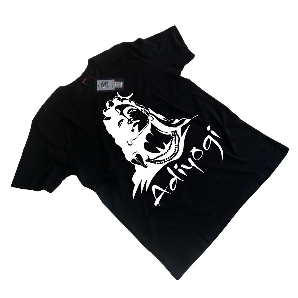 Black Aadiyogi T- shirts | 100% Cotton