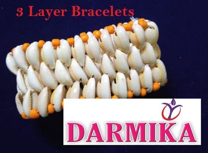 DARMIKA Sea shell Bracelet || Cowdie Bracelet ||stylish || Elegant || Beautiful || Gorgeous || Easy to use || Pack of 2 Beautiful - Elegant - Handmade - Trendy - Stylish (2 Layer)