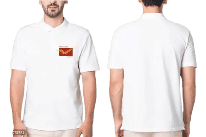 Printed T-Shirt for Unisex Indian Post | Collar Polo Half Sleeve T-Shirt (Pack of 1)
